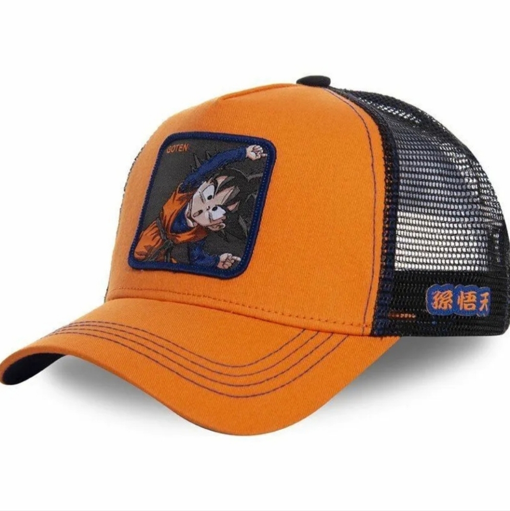 DRAGONBALL Z Goku Goten Fusion Orange Trucker Hat DRAGON BALL Z